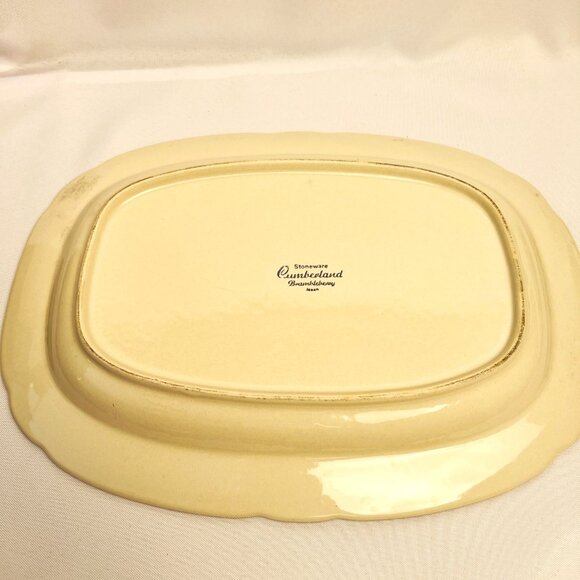 Hearthside Vintage Serving Platter Brambleberry Cumberland 1970s Floral 12" - Picture 5 of 9